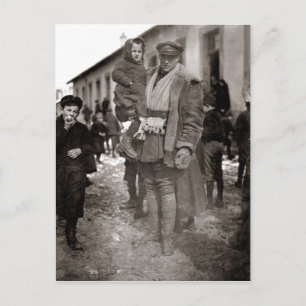 Cartão Postal WI American Field Serviceman + Órfãos Franceses