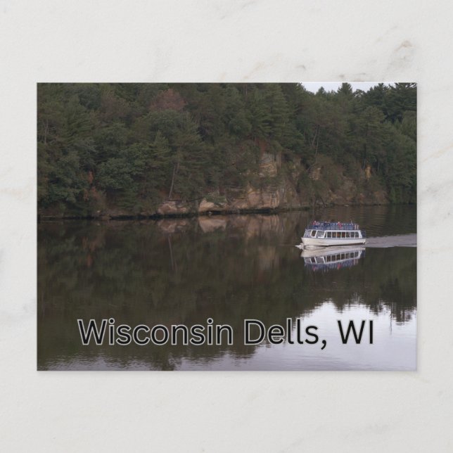 Cartão Postal WI Dells Wisconsin Boat Tours (Frente)