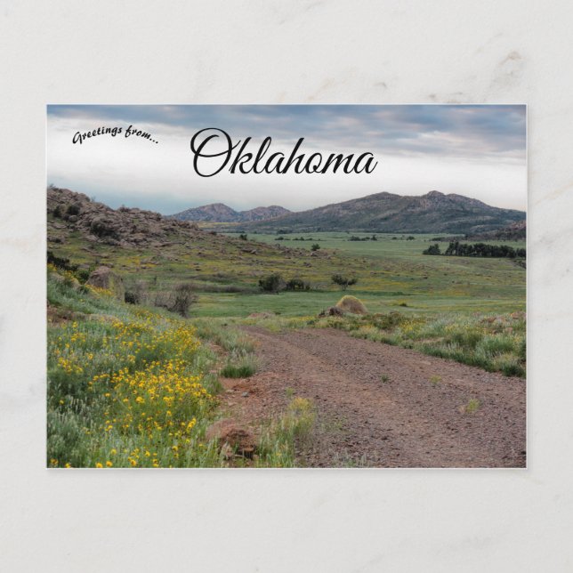 Cartão Postal Wichita Montanha Refúgio de Vida Selvagem Oklahoma (Frente)