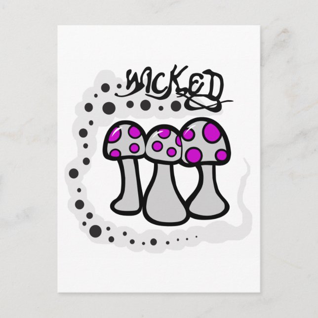 Cartão Postal Wicked Mushroom (Frente)