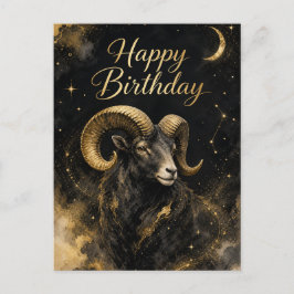 Cartão Postal Widder Happy Birthday Sternzeichen Design