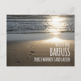 Cartão Postal Wieder mal barfuß durch warmen Sand laufen