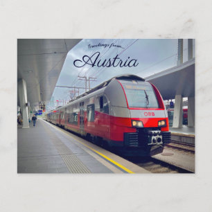 Cartão Postal Wien Hauptbahnhof Estação Central de Viena Áustria