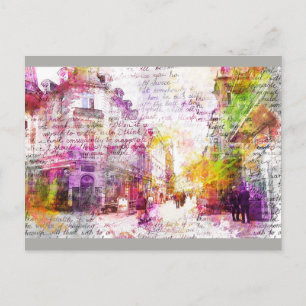 Cartão Postal Wiesbaden, Alemanha. Arte de Texto Moderno