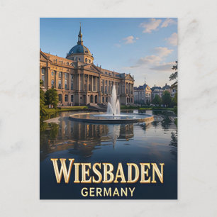 Cartão Postal ✈️ Wiesbaden Alemanha Presente de Viagem 🏛️
