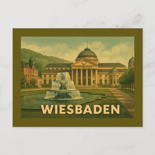 Cartão Postal Wiesbaden Germany City Art (Frente)