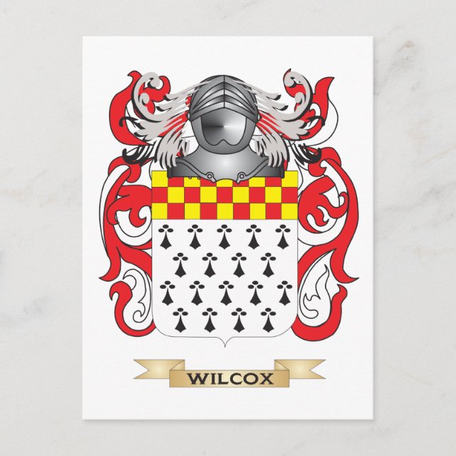 Cartão Postal Wilcox Family Crest (Casaco de Armas) (Frente)