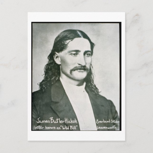 Cartão Postal 'Wild Bill' Hickok (foto b/w) (Frente)
