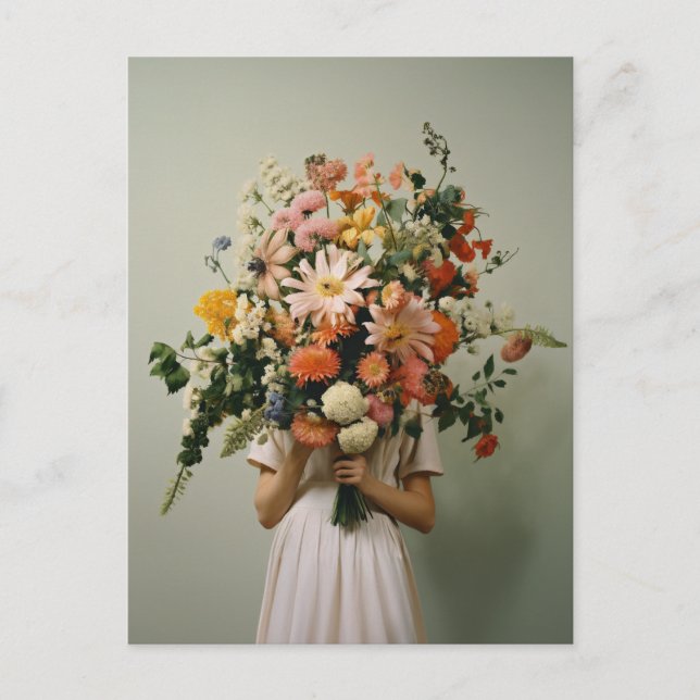 Cartão Postal Wild Flower Girl (Frente)