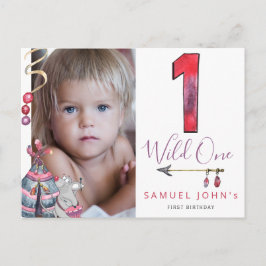 Cartão Postal Wild One, primeira festa tribal PHOTO