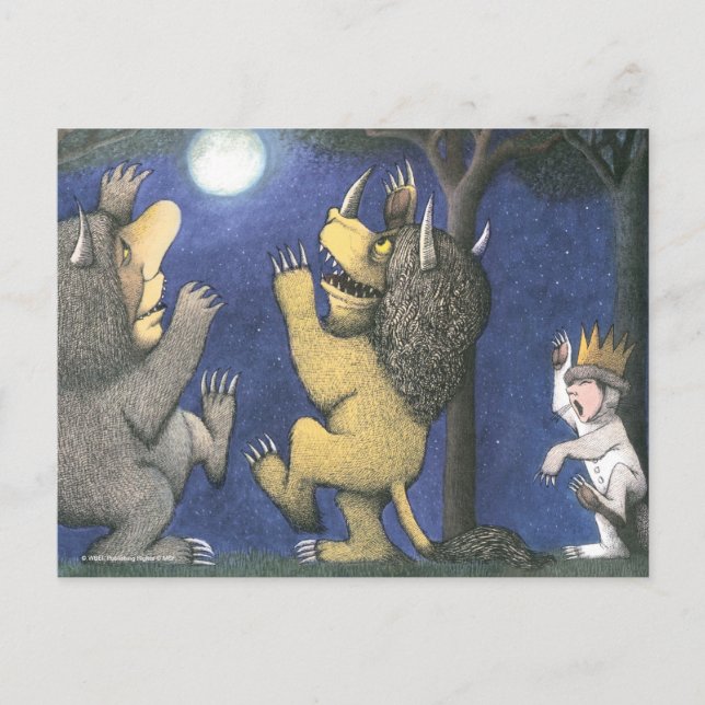 Cartão Postal Wild Things and Max Dancing in Moonlight (Frente)