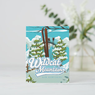 Cartão Postal Wildcat Mountain New Hampshire Ski poster Postcard