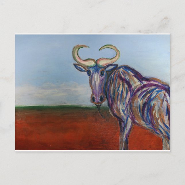 Cartão Postal Wildebeest (Frente)