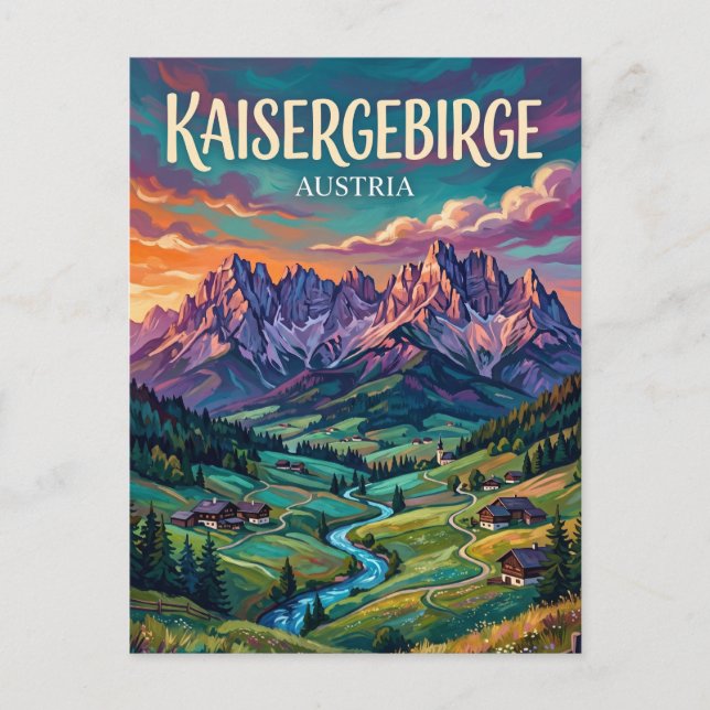 Cartão Postal Wilder Kaiser Áustria (Frente)
