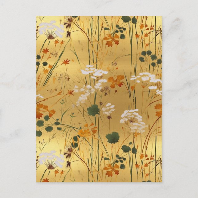 Cartão Postal Wildflower Chiyogami (Frente)