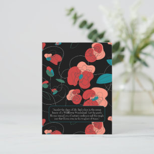 Cartão Postal Wildflower Wonderland Fluxos estilizados