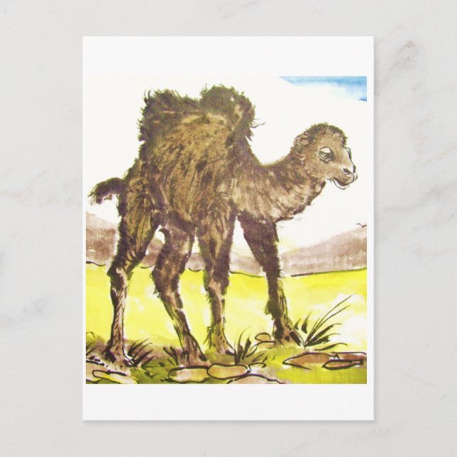 Cartão Postal Wildkamel, Wild Camel * Tierkunst * Animal-ART car (Frente)