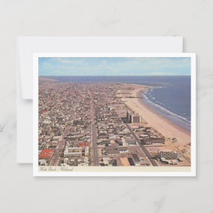 Cartão Postal Wildwood NJ, Wide Beach, 1970s Vintage