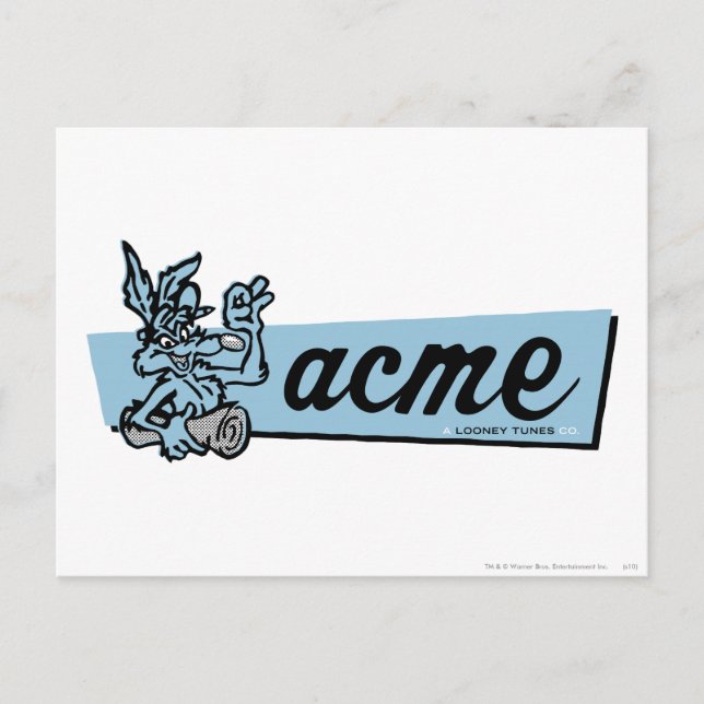 Cartão Postal WILE E. COYOTE™ Acme 4 (Frente)