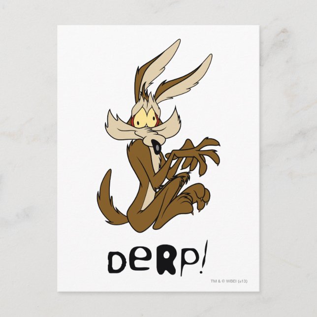 Cartão Postal WILE E. COYOTE™ Derp (Frente)