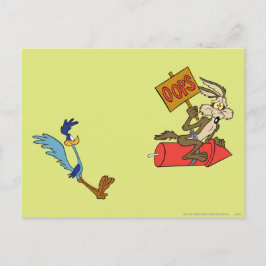 Cartão Postal WILE E. COYOTE™ e ROAD RUNNER™ ACME Rocket