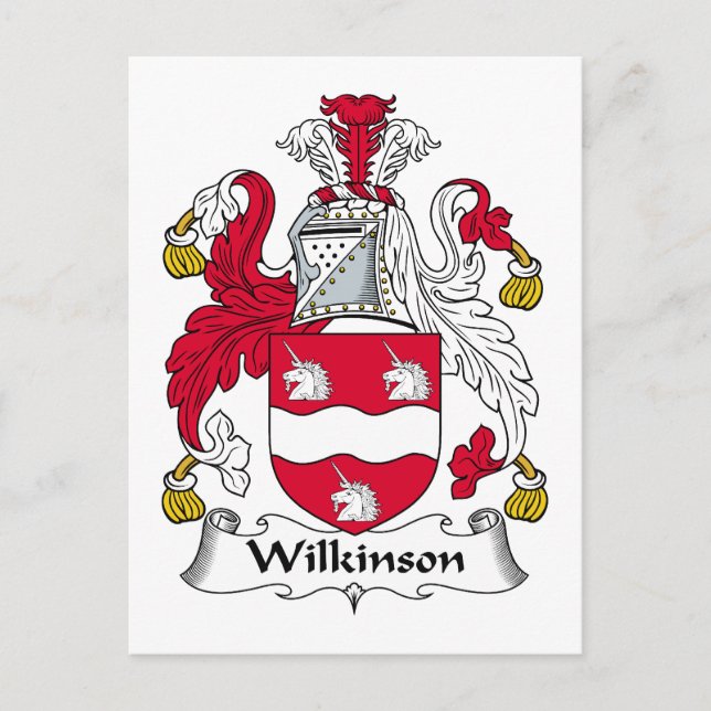 Cartão Postal Wilkinson Family Crest (Frente)