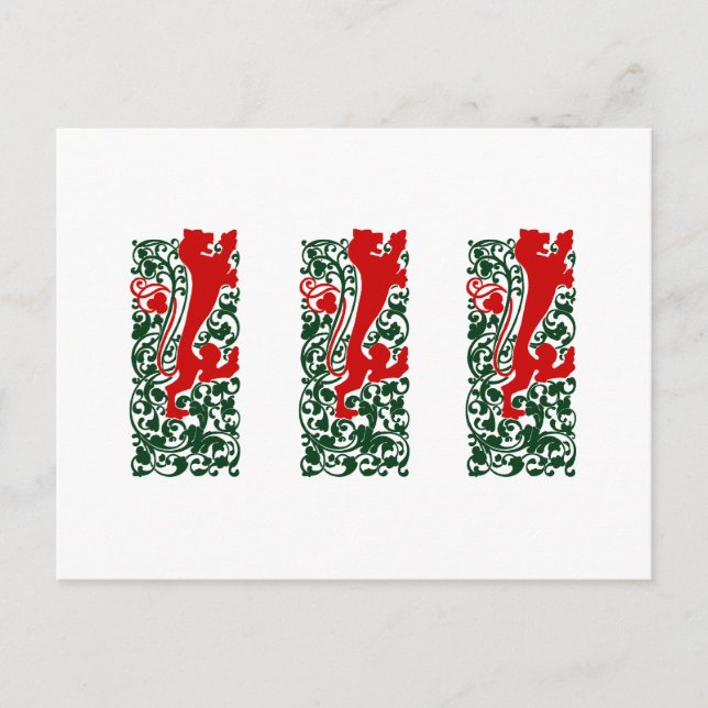 Cartão Postal Will Bradley Heraldic Lion (Frente)