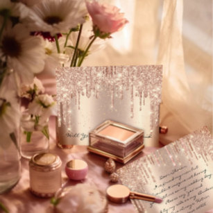 Cartão Postal Will Bridesmaid Rosa Glitter Drives Dourados Confe
