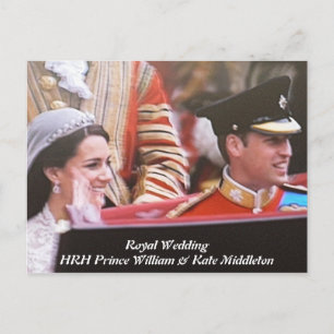 Cartão Postal Will e Kate Royal Wedding
