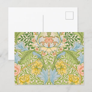 Cartão Postal Willam Morris Myrtle Garden Floral Classic