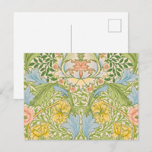 Cartão Postal Willam Morris Myrtle Garden Floral Classic
