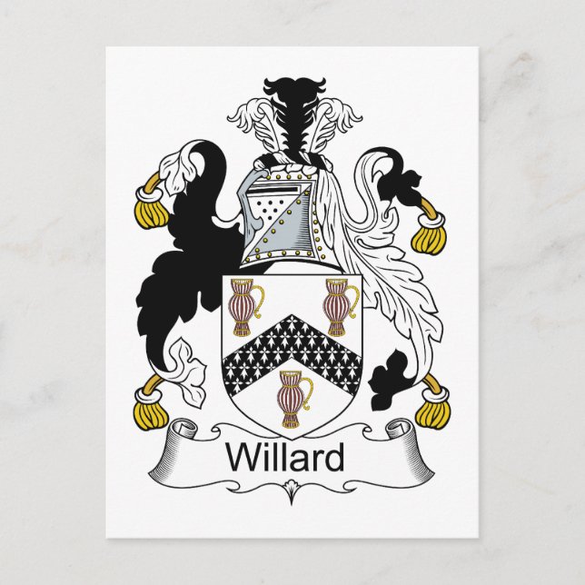 Cartão Postal Willard Family Crest (Frente)