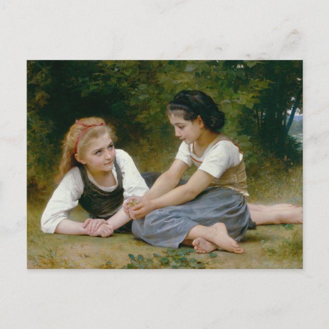 Cartão Postal William-Adolphe Bouguereau - Os Colhedores de Noze (Frente)