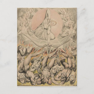 Cartão Postal William Blake: Casting of Rebel Angels to Hell