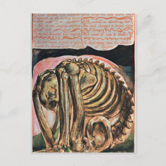 Cartão Postal William Blake | Criação de Urizen em material (Frente)