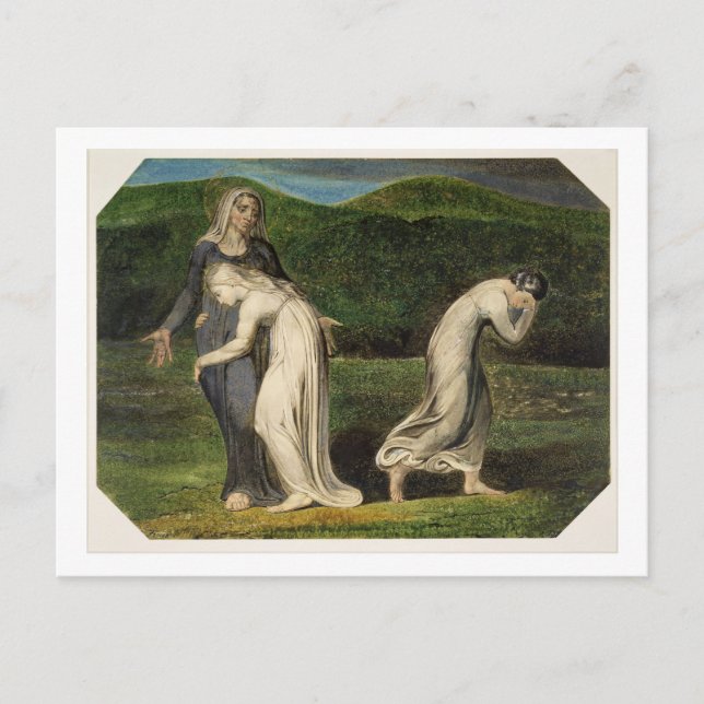 Cartão Postal William Blake | Naomi entre Ruth e Orpah (Frente)