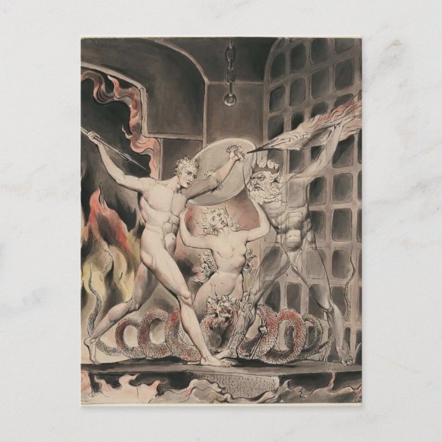 Cartão Postal William Blake: O Paraíso de Milton Perdido (Frente)