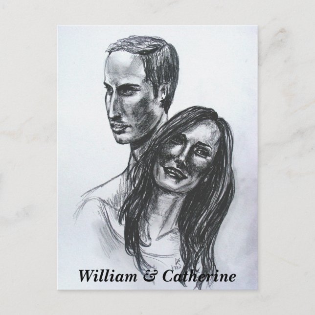 Cartão postal William & Catherine Wedding (Frente)