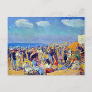 Cartão Postal William Glackens Crowd, na costa