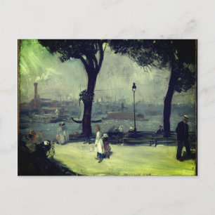 Cartão Postal William Glackens - Parque do Rio East (c. 1902)