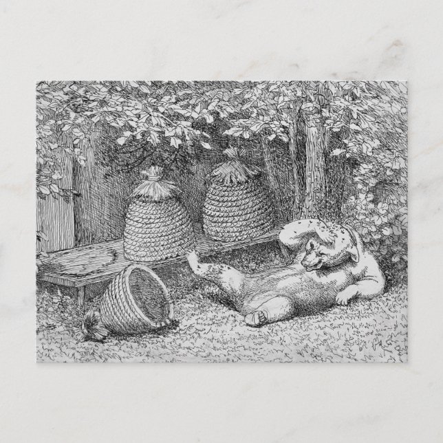 Cartão Postal William H. Beard - Cartaz picado por Bees (Frente)