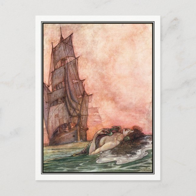 Cartão Postal William Heath Robinson - Vintage Ship Art (Frente)