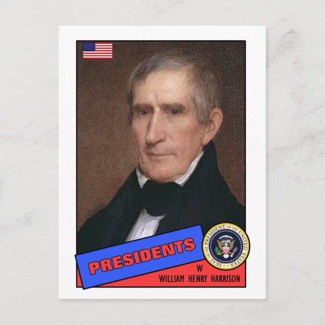 Cartão Postal William Henry Harrison Baseball Card (Frente)