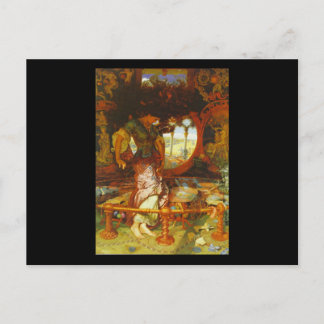 Cartão Postal William Holman Hunt A Dama de Shalott