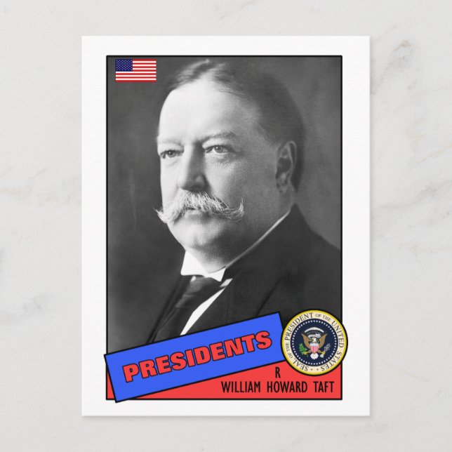 Cartão Postal William Howard Taft Baseball Card (Frente)