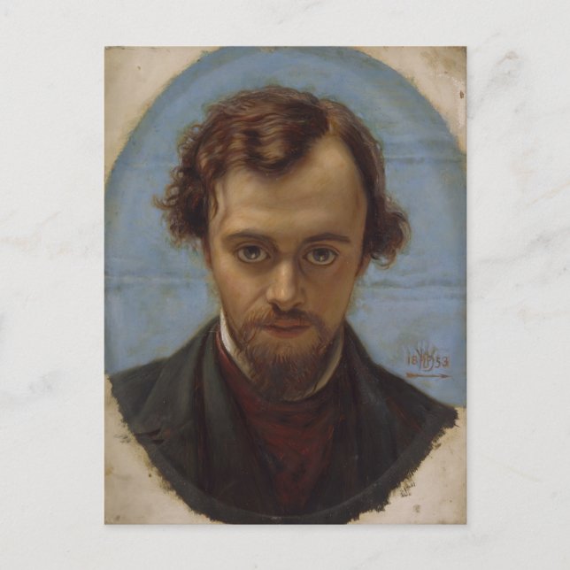 Cartão Postal William Hunt - Retrato de Dante Gabriel Rossetti (Frente)
