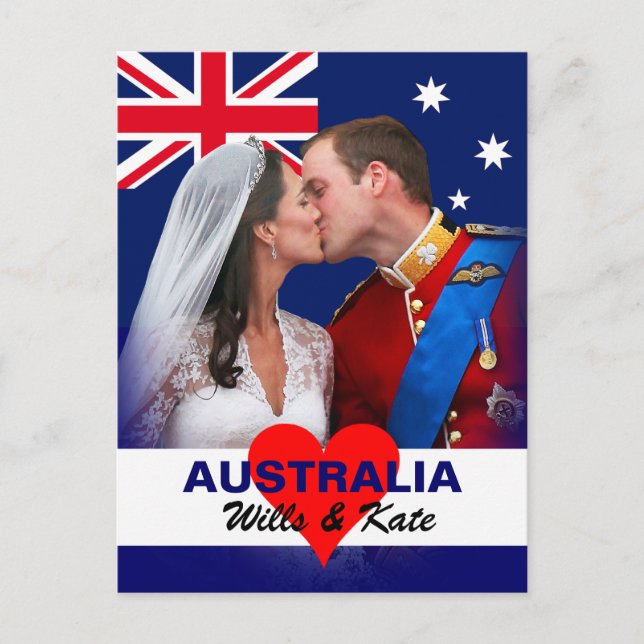 Cartão Postal William & Kate - Cartão-postal da Austrália (Frente)