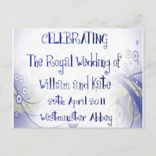 Cartão Postal William & Kate Royal Wedding Souvenir