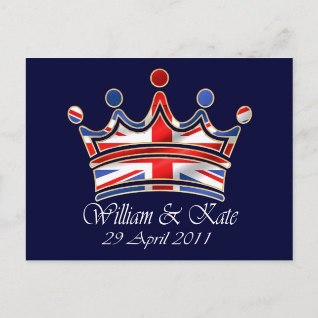 Cartão Postal William & Kate Wedding (Frente)