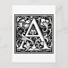 Cartão Postal William Morris Alphabet "A"